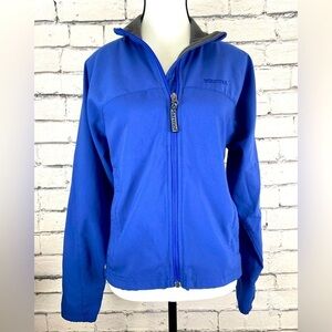 Marmot Blue Zip Up Windbreaker Rain Jacket size Medium